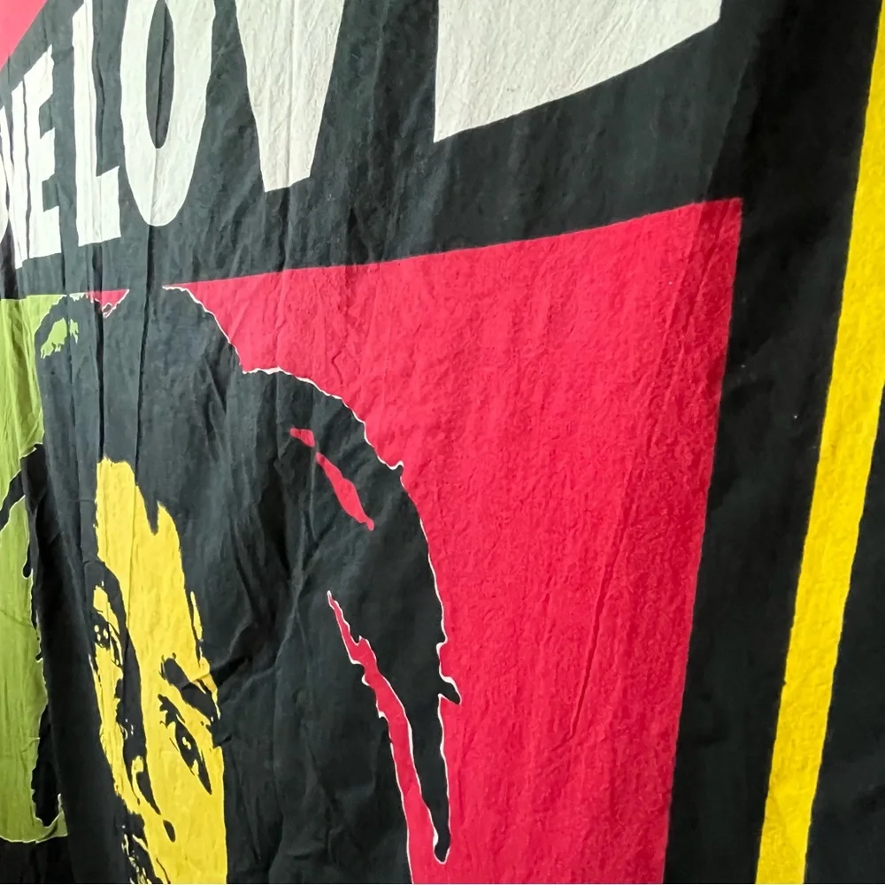 Vintage Bob Marley ONE LOVE Wall Tapestry 54 in x 80 in Red Green Yellow Black